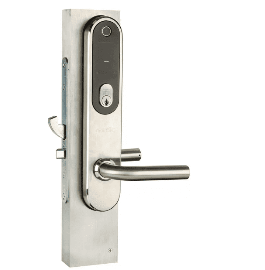 Elektronisk adgangslås til døren, sikker og moderniseret låseinnovation.