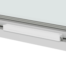 Hvid vindueskarm i aluminium, moderne og holdbar design.