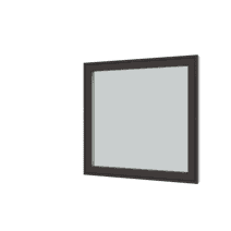 Højkvalitets vindue med sort ramme, moderne og energieffektivt design.