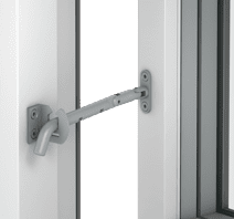 Sikkerhedslås på vindue for forbedret beskyttelse og tryghed.