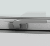 Hjørnestang til vinduesramme i lyst træ, høj kvalitet og holdbarhed.