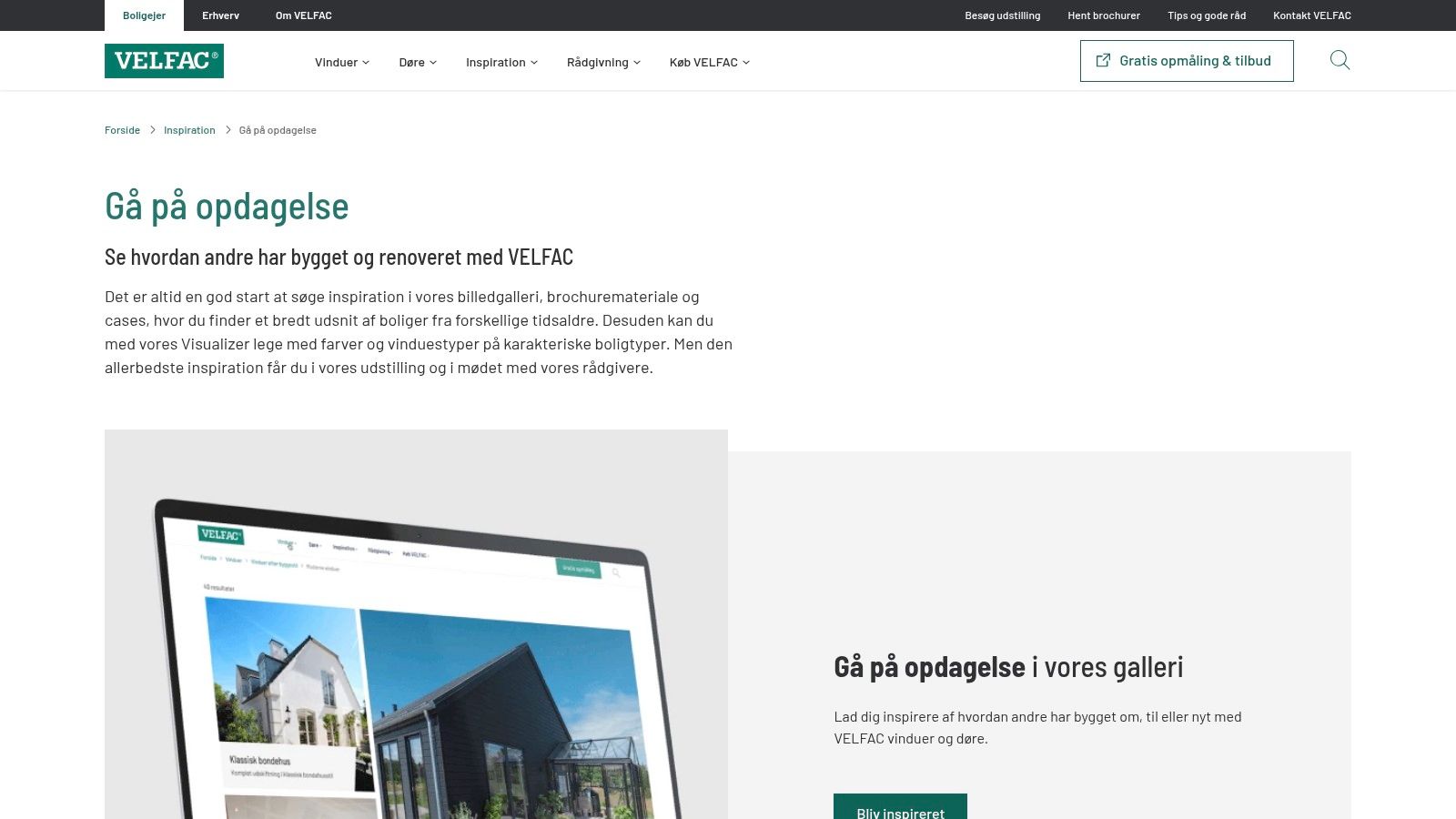 Moderne udskiftning af vinduer og døre med VELFAC og Swedoor.