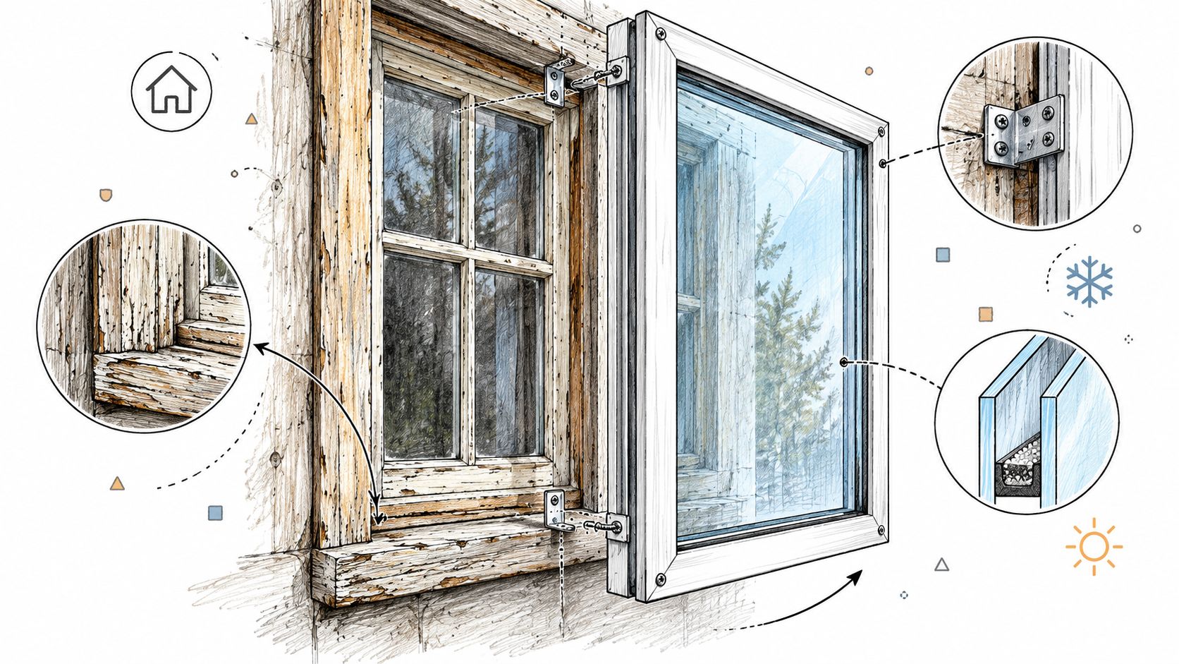Udskiftning af vinduer med moderne løsninger fra VELFAC og VELUX.